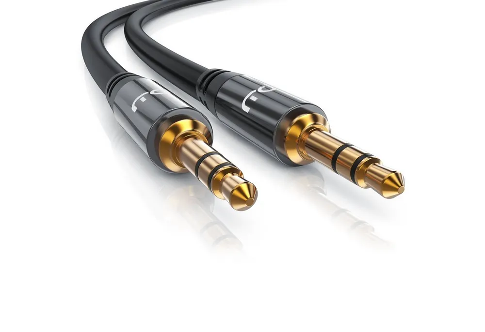 Primewire Audio-Kabel, AUX, 3,5-mm-Klinke (1000 cm), HiFi Klinkenkabel für Audiogeräte Premium Series - 10m