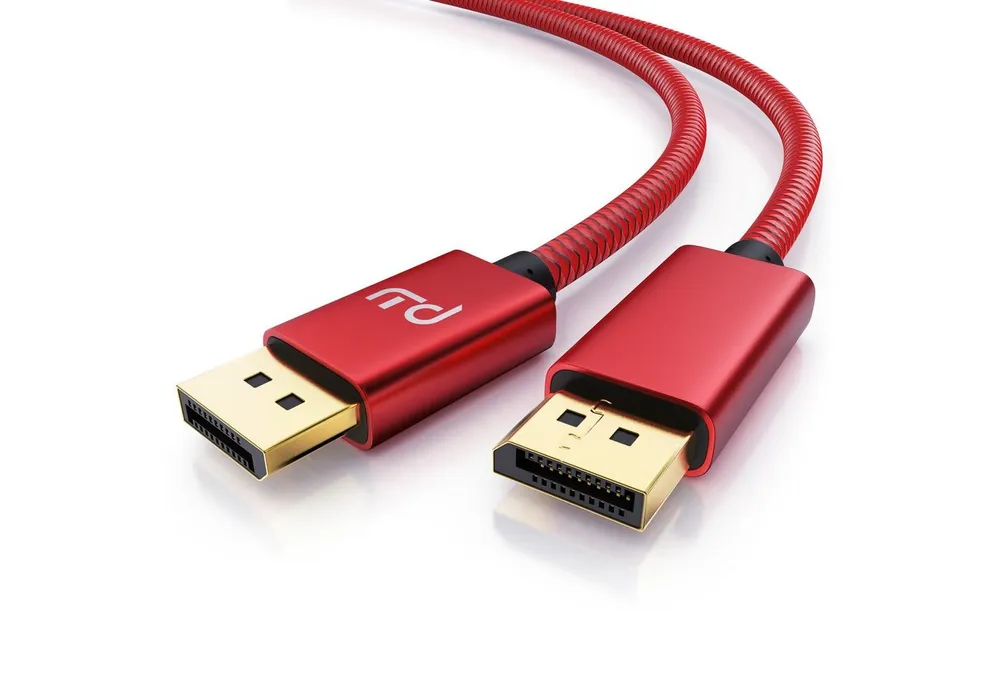 Primewire Audio- & Video-Kabel, DisplayPort, DP 1.4 (100 cm), DisplayPort Kabel, Nylonummantelung, 8K 7680x4320 @ 60 Hz mit DSC - 1m
