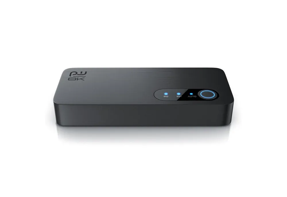 Primewire Audio / Video Matrix-Switch 2-Port HDMI Splitter, 8K, HDMI Switch 2 in 1 Out UHD Verteiler, Kompatibel mit Fire TV Stick UHD TV PS4 PS5 Xbox DVD Blu-Ray