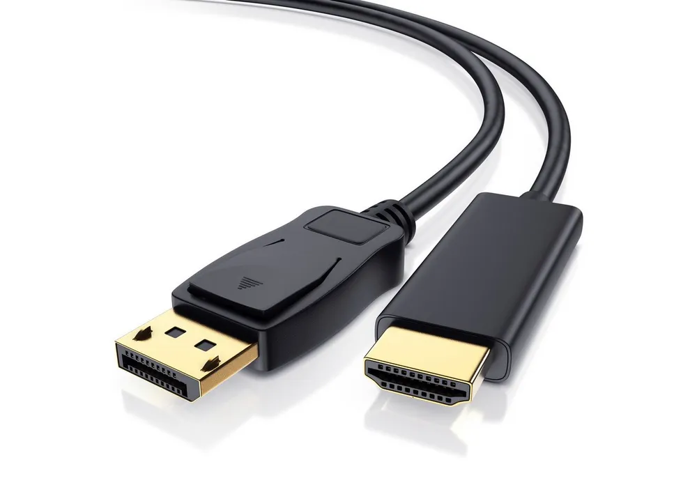 Primewire DisplayPort auf HDMI Konverterkabel Adapterkabel 4K 3840 x 2160 - 2m Audio- & Video-Kabel, DisplayPort, HDMI Typ A, DP 1.4 (200 cm), zur Verbindung von PCs/Notebooks mit Monitoren und Projektoren, UHD