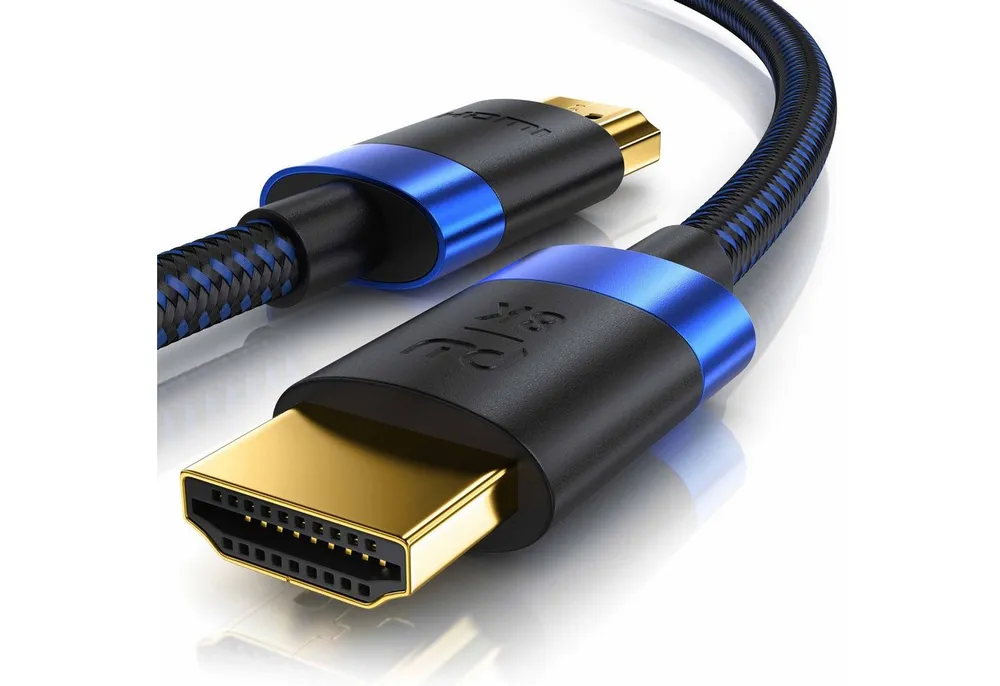 Primewire HDMI-Kabel, 2.1, HDMI Typ A (100 cm), 8K @ 120Hz / 4K @ 240Hz DSC, Ultra High Speed, Nylonummantelung, 1m