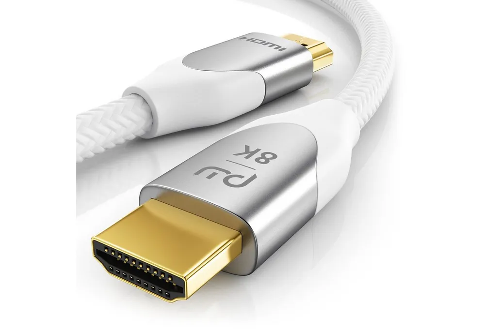 Primewire HDMI-Kabel, 2.1, HDMI Typ A (100 cm), 8K, Premium, Nylonummantelung, 7680 x 4320 @ 120 Hz mit DSC - 1m