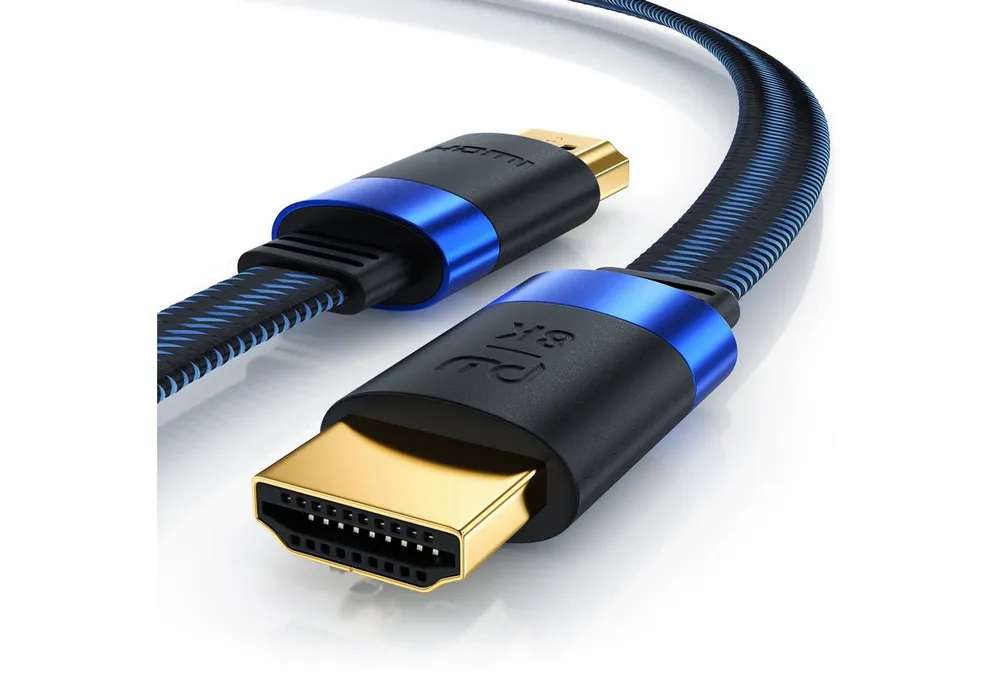 Primewire HDMI-Kabel, 2.1, HDMI Typ A (300 cm), Flachbandkabel 8K @ 120 Hz, 4K @ 240 Hz DSC, UDH eARC HDR10+ flach 3m
