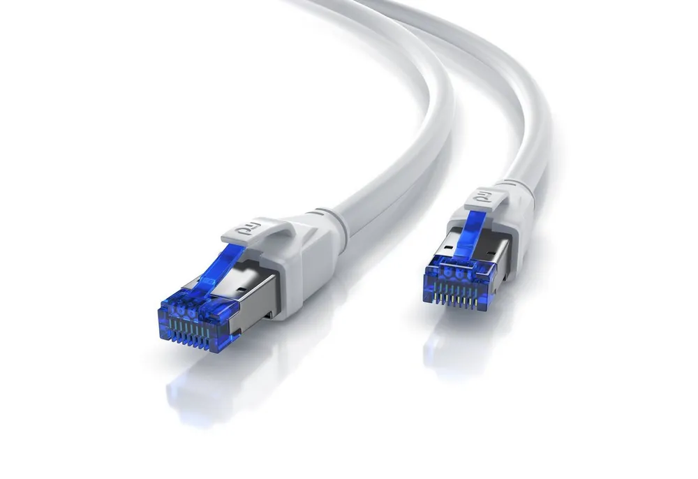 Primewire LAN-Kabel, CAT.8, RJ-45 (Ethernet) (1000 cm), Patchkabel CAT 8 Gigabit Ethernet 40 Gbit/s S/FTP Netzwerkkabel - 10m