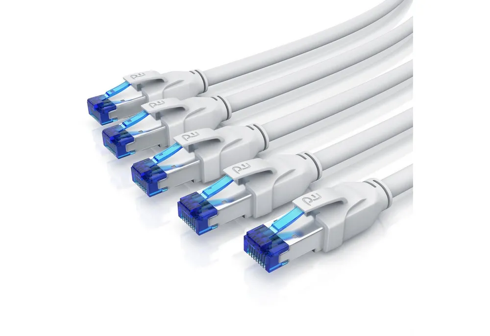 Primewire LAN-Kabel, CAT.8, RJ-45 (Ethernet) (50 cm), Patchkabel CAT 8 Gigabit Ethernet 40 Gbit/s S/FTP Netzwerkkabel - 0,5m
