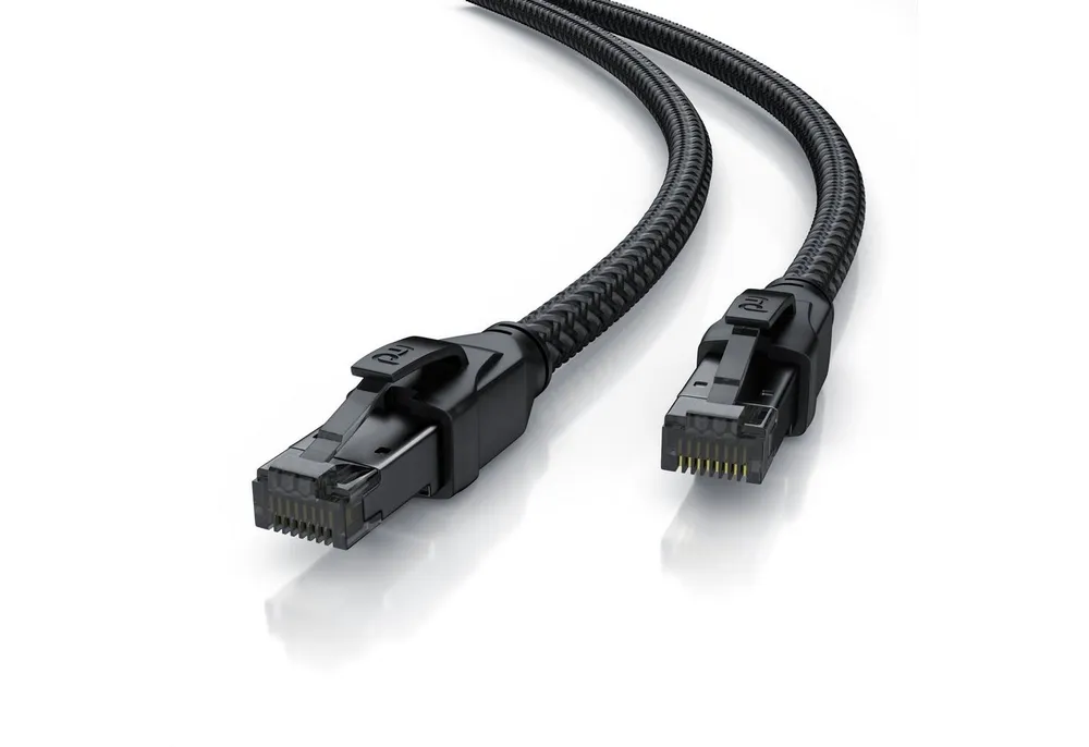 Primewire LAN-Kabel, CAT.8, RJ-45 (Ethernet) (300 cm), Patchkabel CAT 8, Netzwerkkabel Gigabit Ethernet 40 Gbit/s S/FTP, 3m