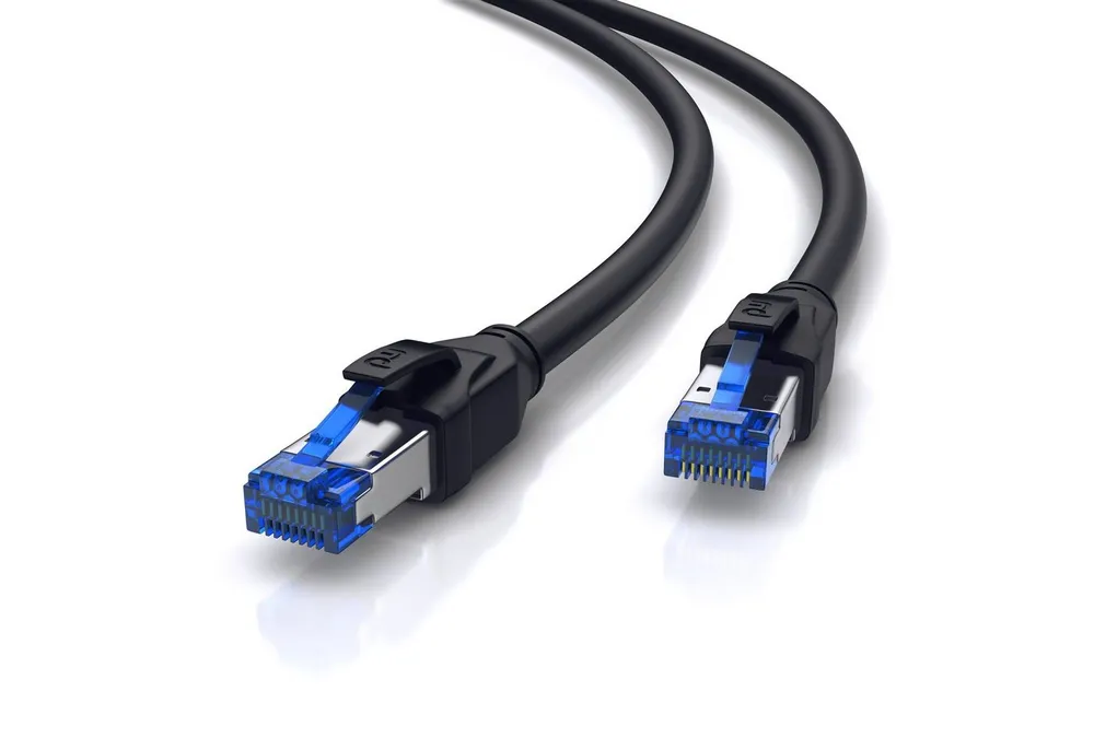 Primewire LAN-Kabel, CAT.8, RJ-45 (Ethernet) (200 cm), Patchkabel CAT 8 Gigabit Ethernet 40 Gbit/s S/FTP Netzwerkkabel - 2m