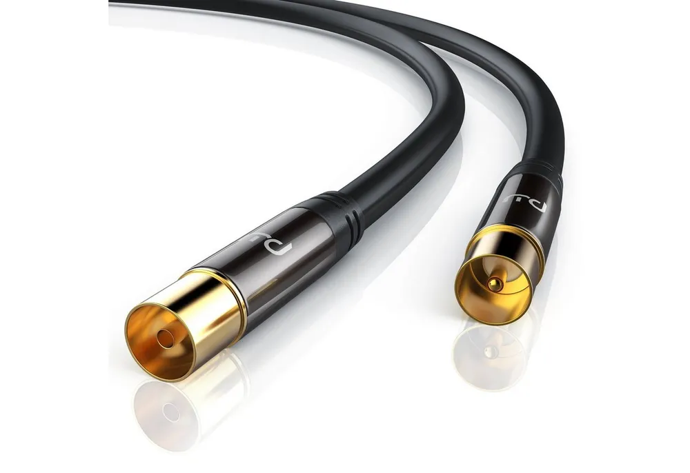 Primewire TV-Kabel, Koax, RF, IEC (200 cm), HDTV Antennenkabel, 4-fach Schirmung, 75 Ohm, 135dB - 2m