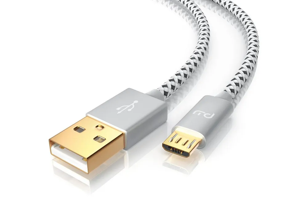 Primewire USB-Kabel, 2.0, Micro-USB (200 cm), 2,4A MicroUSB Schnellladekabel, Nylon, Metallstecker, Datenkabel - 2m
