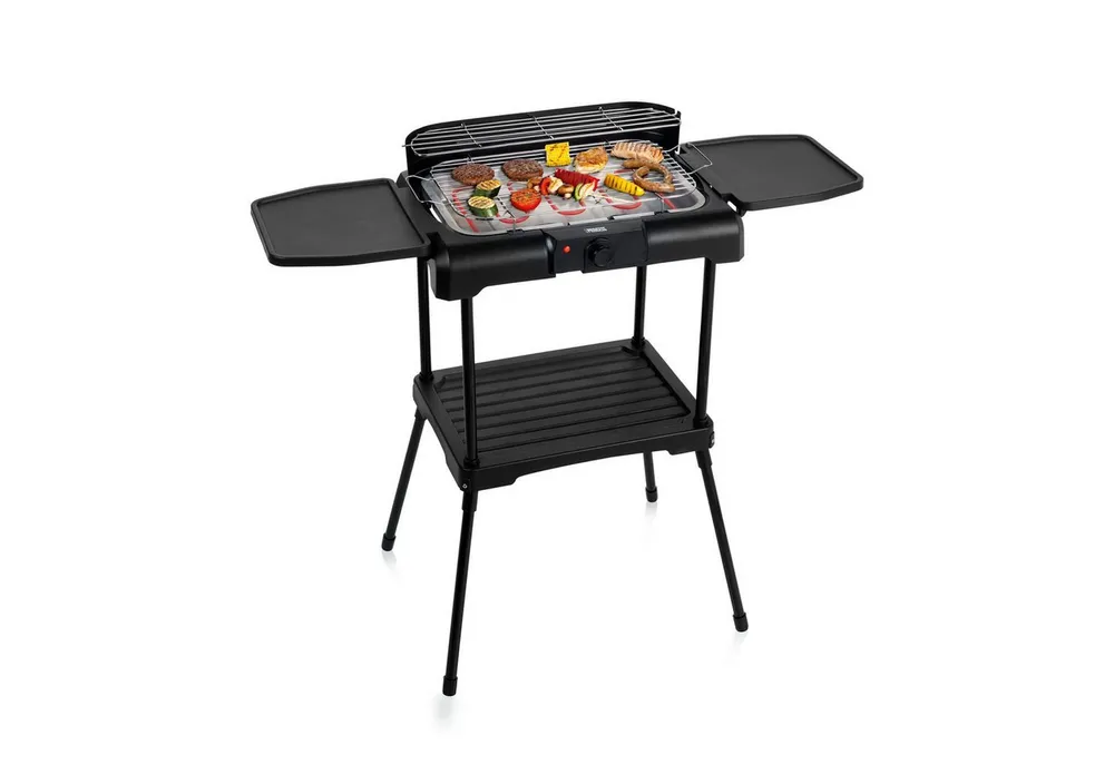PRINCESS Elektrogrill Princess 112250 Elektrogrill mit Seitenablagen - 40 x 24,5 cm - Auch a, 2200 W, 40 x 24,5 cm - Auch als Tischgrill zu nutzen
