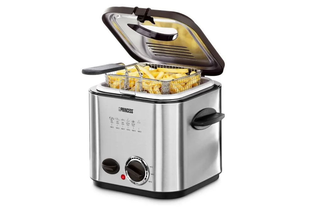 PRINCESS Fritteuse 01.182611.01.001, 840 W, 1,2 L - Mit 6 Fonduegabeln