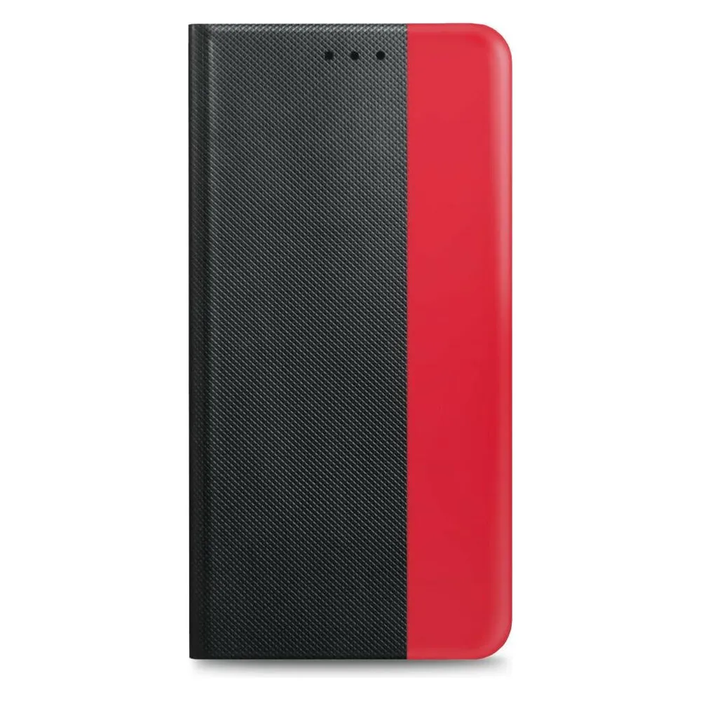 prio Book Case Fashion für Samsung A22 5G schwarz-rot