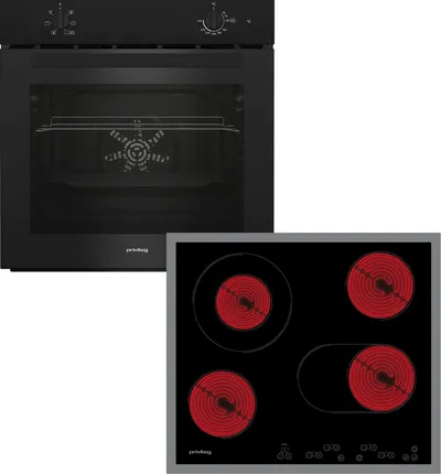 Privileg Backofen-Set BAKO 100 Black, Hydrolyse, Hydrolyse - schnelle und mühelose Reinigung mit der Kraft des Dampfes
