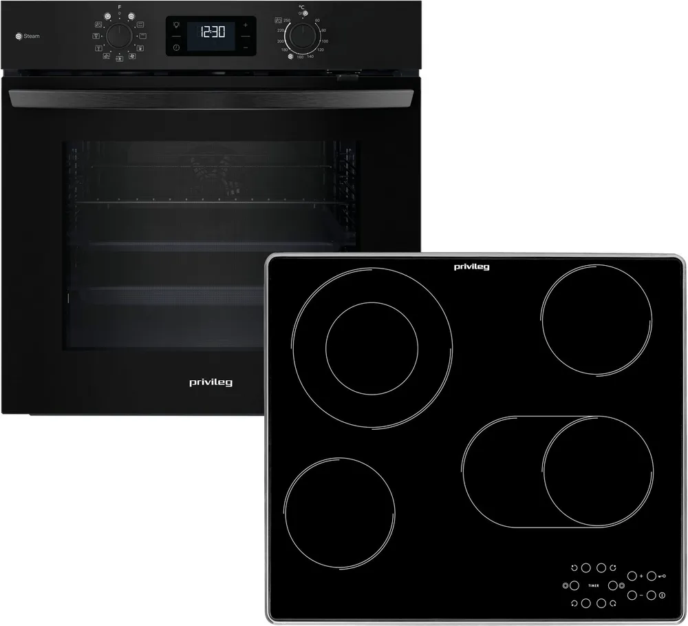 Privileg Backofen-Set BAKO Turn&Go Steam 420, Schonendes Garen dank des Turn&Go Dampfprogrammes für beste Ergebnisse