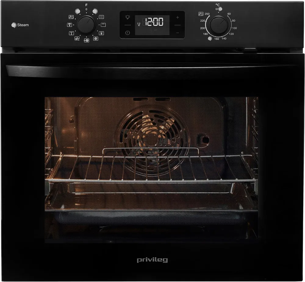 Privileg Einbaubackofen PBA2S85HU1K, mit Teilauszug, Hydrolyse, Schonendes Garen dank des Turn&Go Dampfprogrammes für beste Ergebnisse
