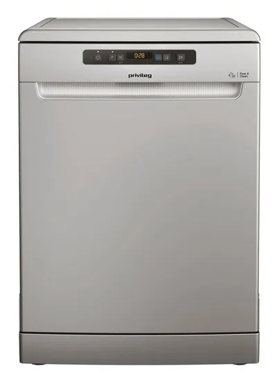 Privileg Standgeschirrspüler P0F ECO D551 S, 14 Maßgedecke, Fast&Clean 28’ – das effektive Reinigungsprogramm unter 28 Minuten