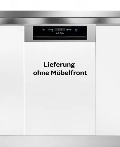 Privileg teilintegrierbarer Geschirrspüler PV2PC10BS7A0, 10 Maßgedecke, Rapid 30' – Schnelles und effizientes Spülprogramm in nur 30 Minuten