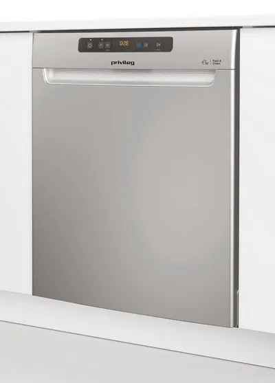 Privileg Unterbaugeschirrspüler P0U ECO 2D541 S, 14 Maßgedecke, Fast&Clean 28’ – das effektive Reinigungsprogramm unter 28 Minuten