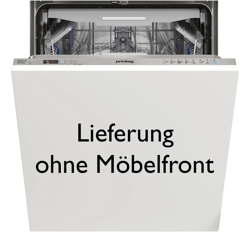Privileg vollintegrierbarer Geschirrspüler P0I ECO D551 S, 14 Maßgedecke, Fast&Clean 28’ – das effektive Reinigungsprogramm unter 28 Minuten