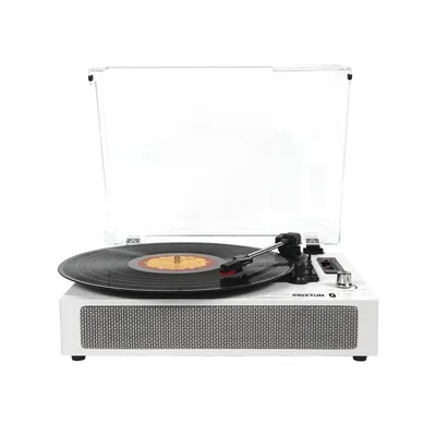Prixton Studio Deluxe Bluetooth-Plattenspieler Weiß