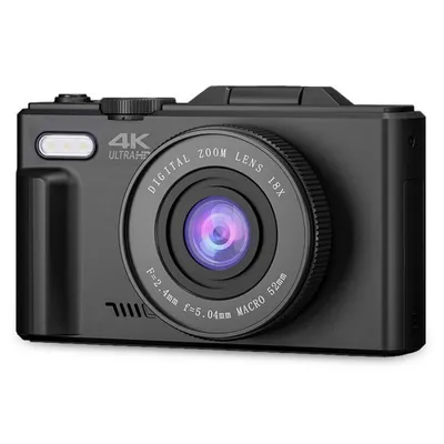 Prixton Xplorer DV900 Digitalkamera mit 3 Zoll drehbarem Bildschirm, UltraHD 4K 64 MP, Schwarz