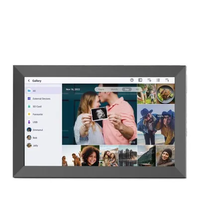 Prixton Prado XL IPS Digitaler Bilderrahmen 15,6 Zoll Full HD 32 GB WiFi Video Touch APP Uhale