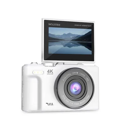 Prixton Kamera Digital Xplorer DV900 4K Flip-Display Weiß