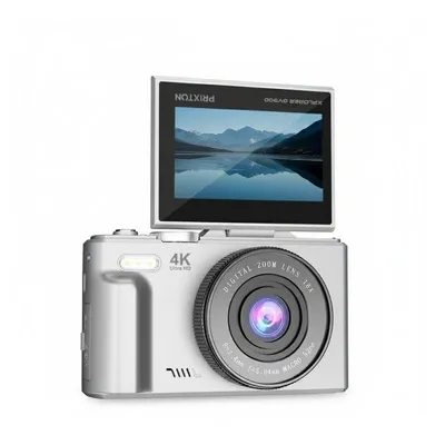 Digitalkamera Prixton Xplorer DV900 4K 64MP Flip-Display WiFi Silber