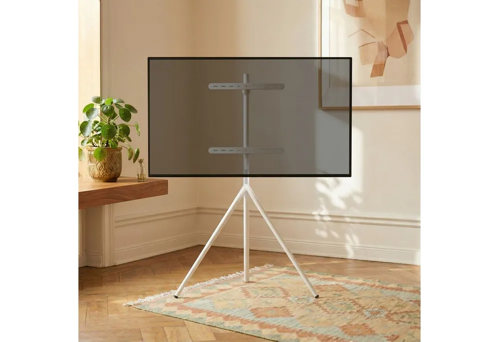 pro.tec TV-Ständer, (bis 65 Zoll, »Valle« max. 65 Zoll Metall 137 x 85,5 x 46,5 cm Weiß)