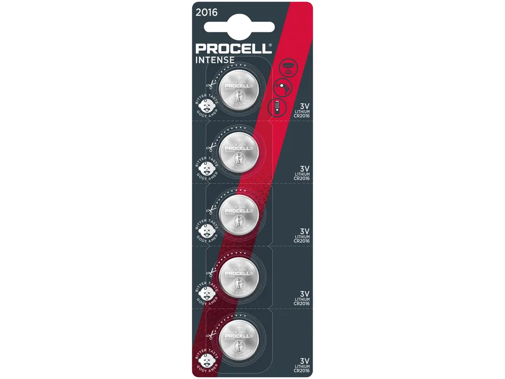 PROCELL Intense, CR 2025, 3V, Lithium Knopfzelle, 5 Stück