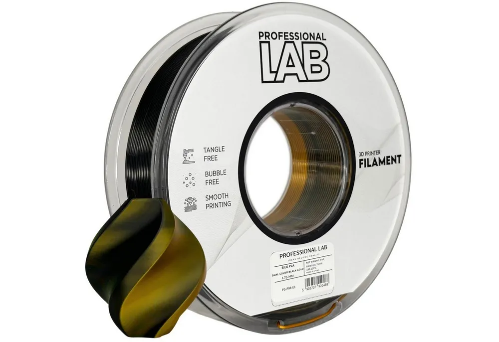 Prof. Lab Filament Silk PLA Filament Mehrfarbig 1KG 1.75mm, Rainbow Filament