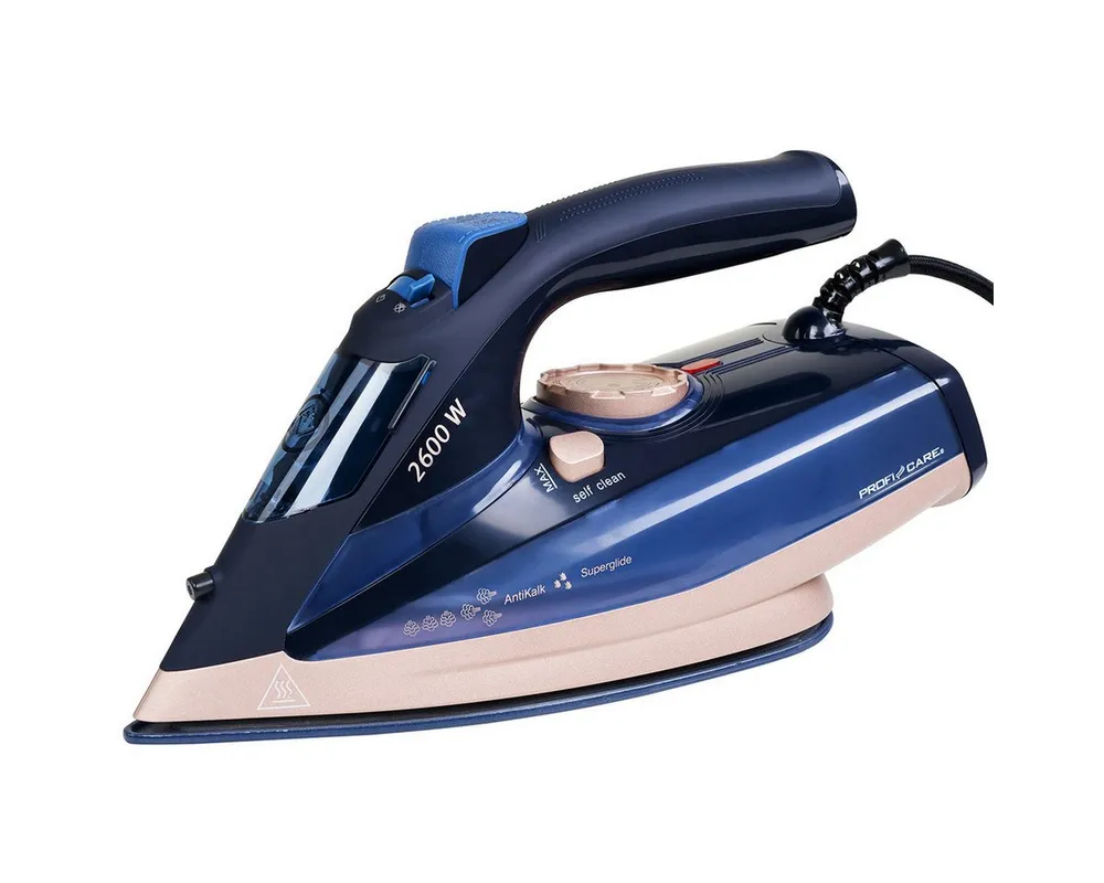 ProfiCare Dampfbügeleisen PC-DB 3126, Bügeleisen 2600W, Dampfbügeleisen Keramik-Sohle