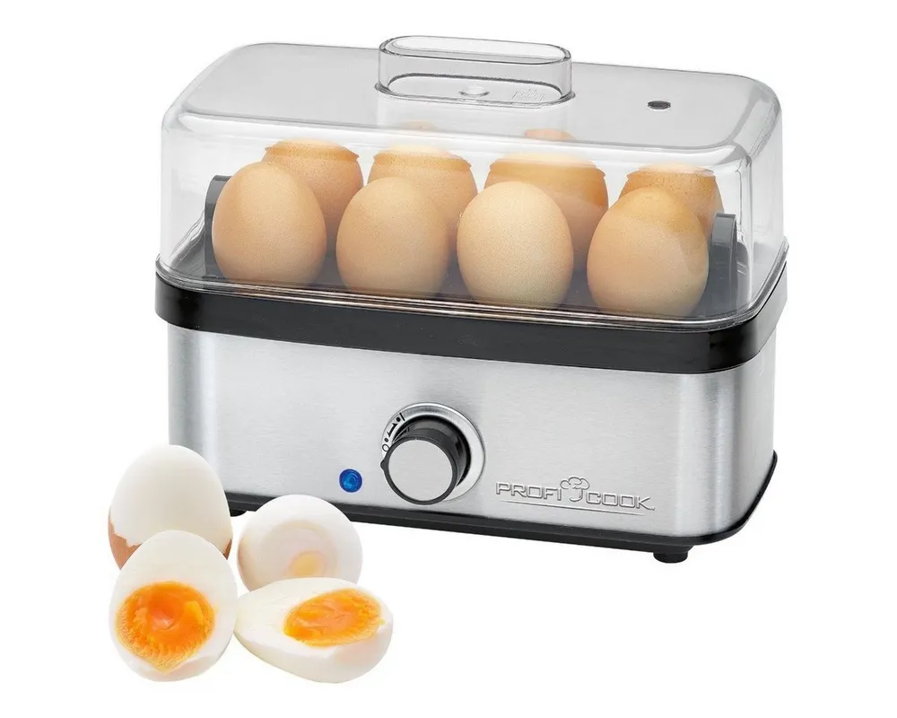 ProfiCook Eierkocher PC-EK 1275, bis zu 8 Eier, Omelett-/Pochier-Funktion