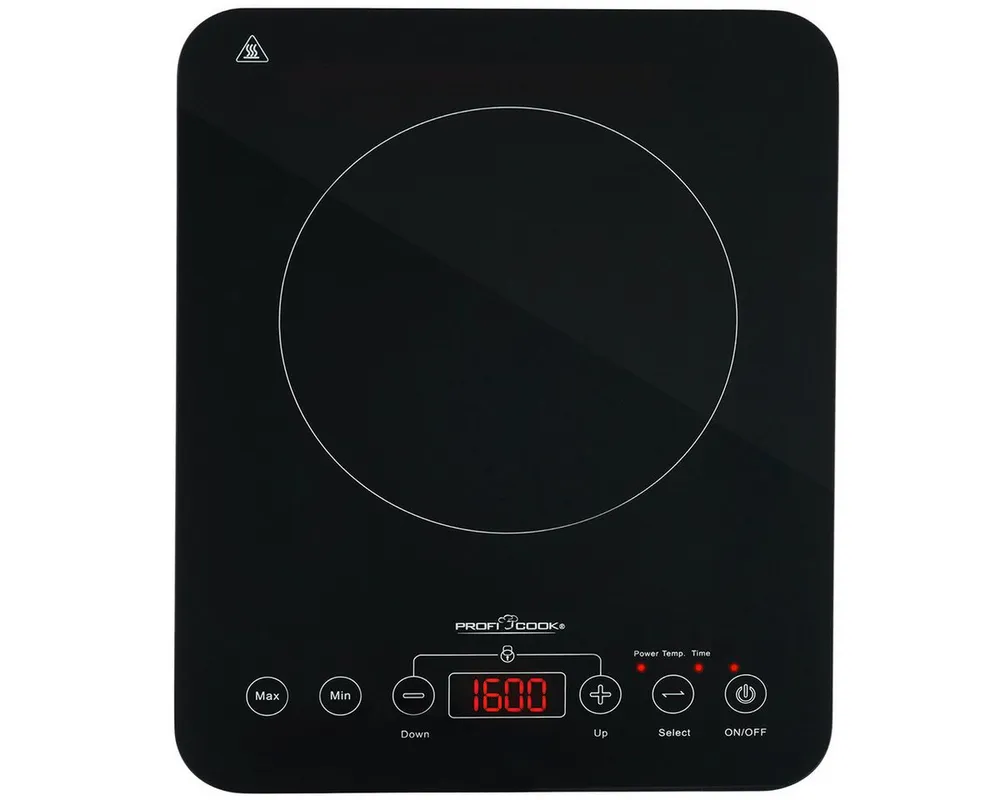 ProfiCook Einzel-Induktionskochplatte PC-EKI 1062, Induktionskochplatte, 10 Stufen, 60°-240°C