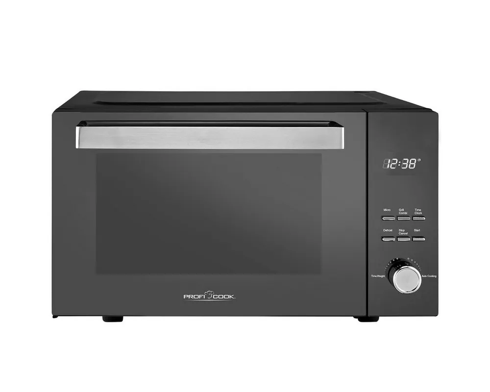 ProfiCook Mikrowelle MWG 1204, ohne Drehteller, mit großem 23 liter Garraum