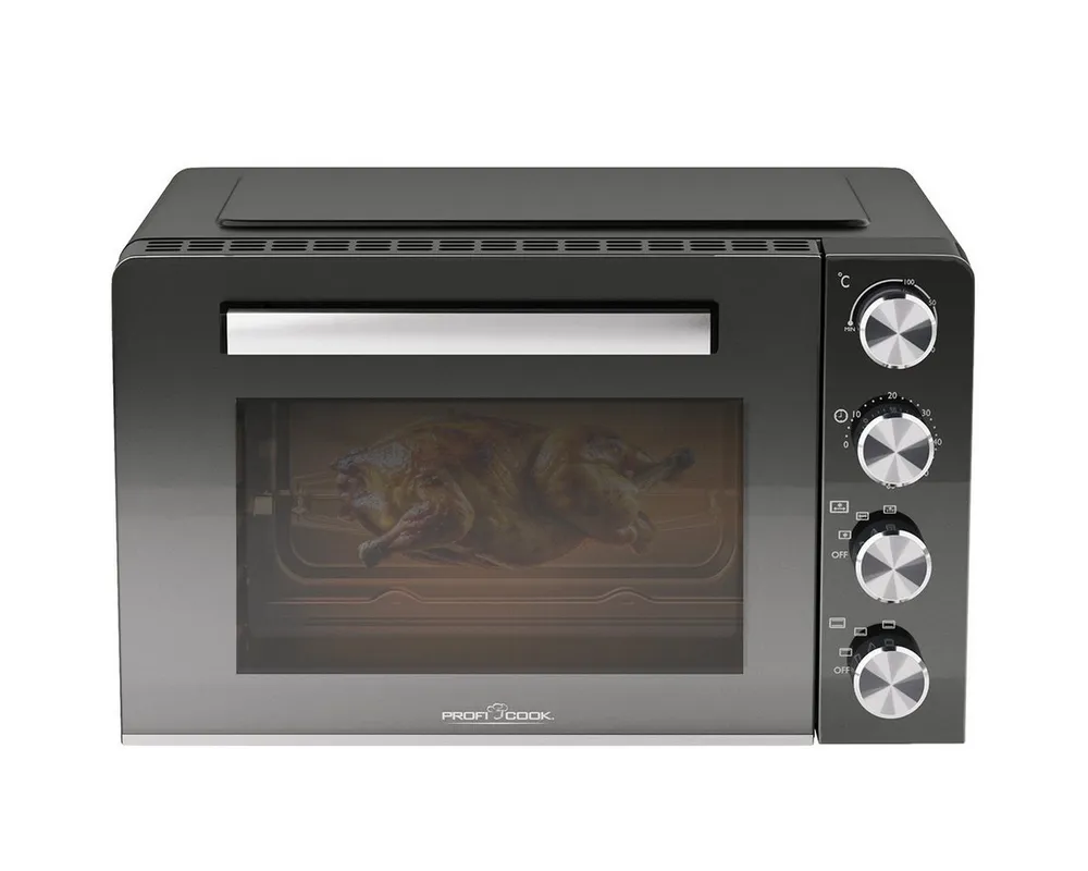 ProfiCook Minibackofen PC-MBG 1277, 30L, Ober-/Unterhitze, Umluft, Drehspieß