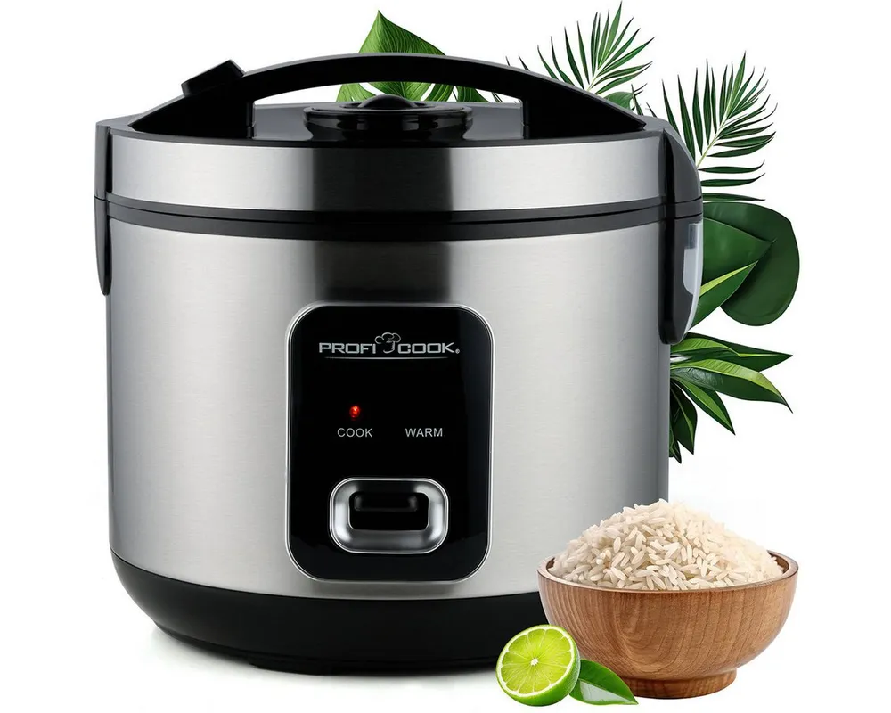 ProfiCook Reiskocher PC-RK 1285, Reiskocher für 3kg Reis, schnell & ohne Anbrennen