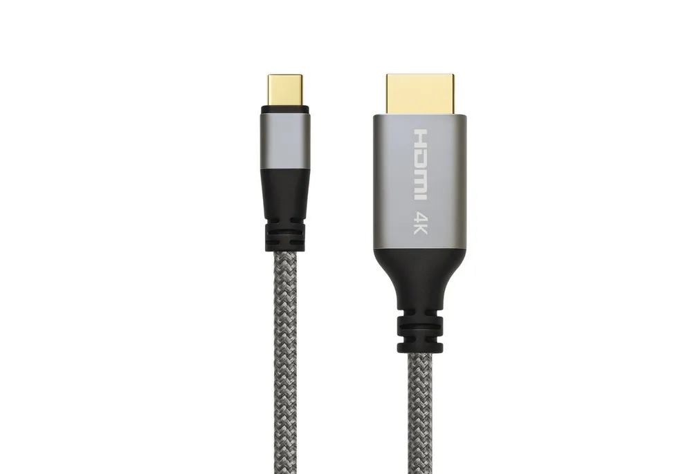 ProfiPatch ProfiPatch USB C auf HDMI Kabel 4K30Hz 1,8m Goldkontakte Textilmantel HDMI-Kabel, USB-C, HDMI (180 cm)