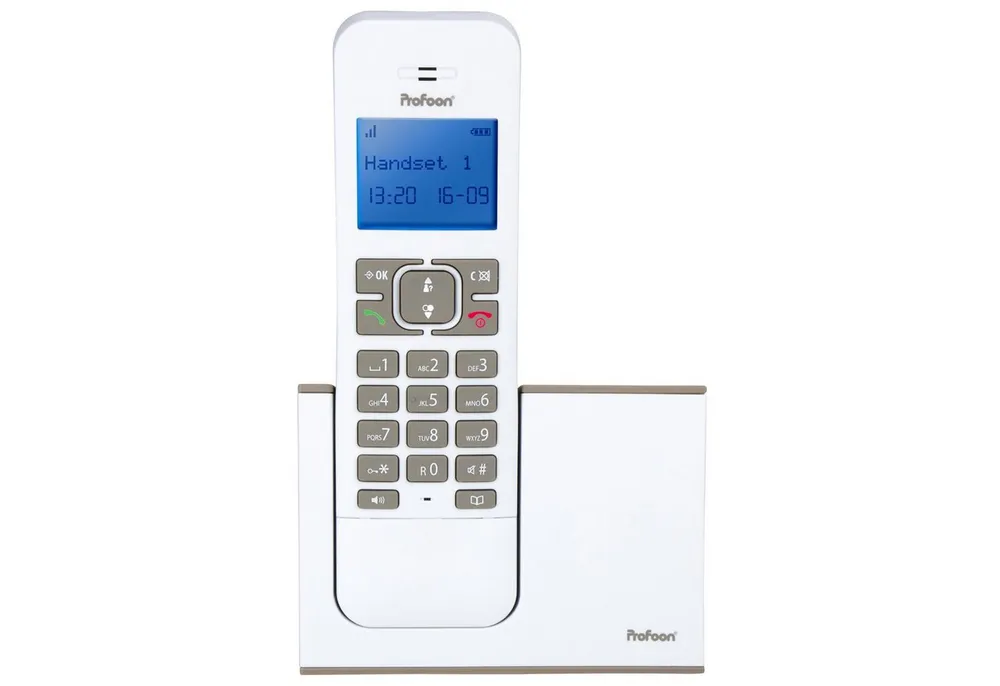 Profoon PDX-8400TE Festnetztelefon (Mobilteile: 1, Netzspannung 100-240 V AC, DECT-Telefon Freisprechfunktion, 20 Speicher, ECO-Modus, erweiterbar)