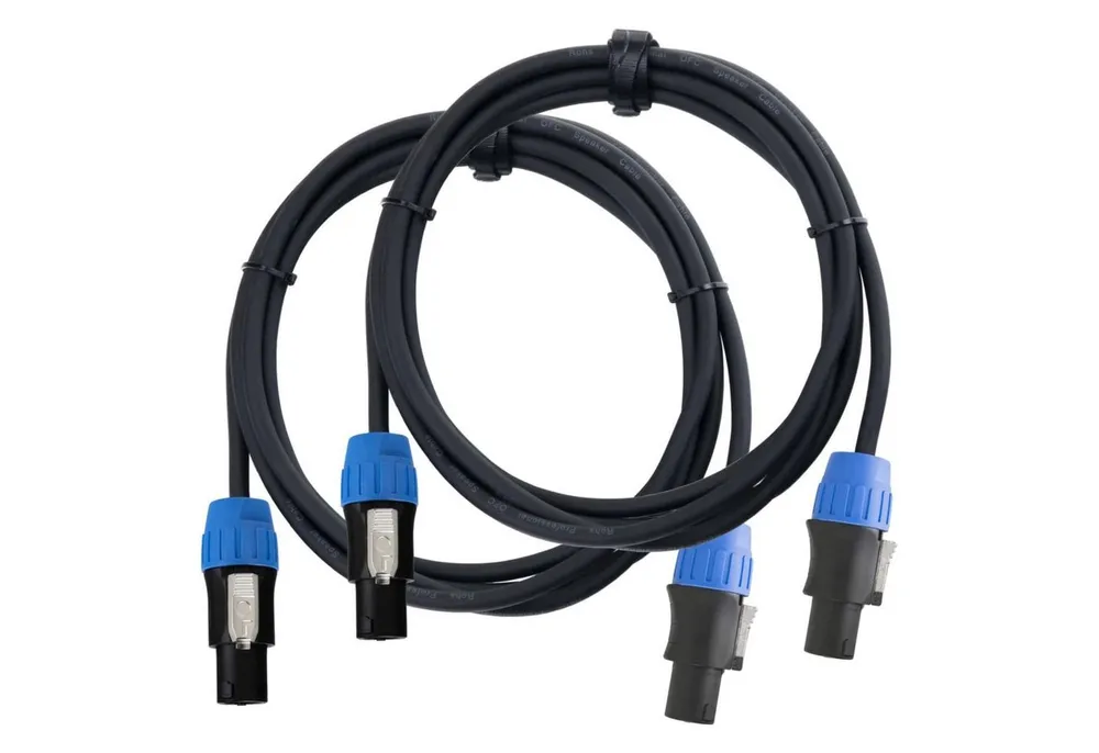 Pronomic BOXSP1-2.5 Lautsprecher Kabel 2,5 m Audio-Kabel, 2-Pol Speakon-kompatibel, (250 cm), Spannzangen-Zugentlastung, Niedrige Leiterkapazität
