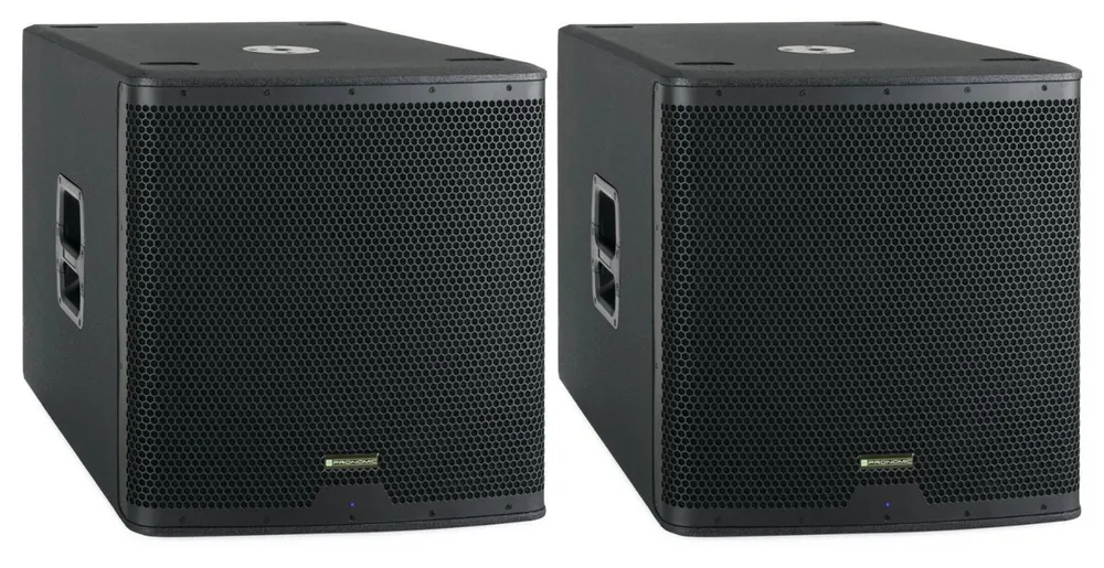 Pronomic C-118SA Aktiv Subwoofer (kein Netzwerkstandard, 800 W, 1600 Watt Peak / 800 Watt RMS - 18" Lautsprecher mit 3" Schwingspule)
