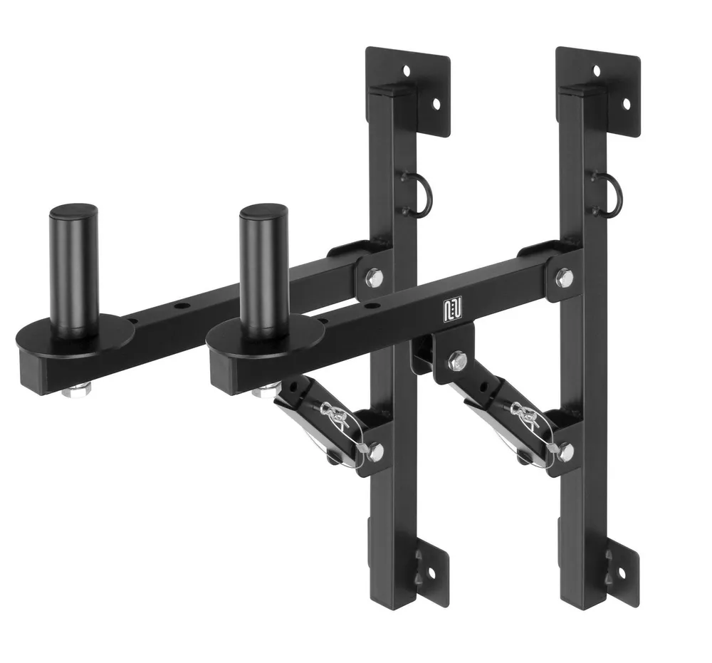 Pronomic Lautsprecher-Wandhalterung WSM-1 PA Wandhalterung für PA-und Hifi-Boxen- Gewichtaufnahme: 40 kg, (bis 0 Zoll, Paar, 2-tlg., 2 Stück im Set, 3-stufig verstellbarer Winkel, stabil, Metall)