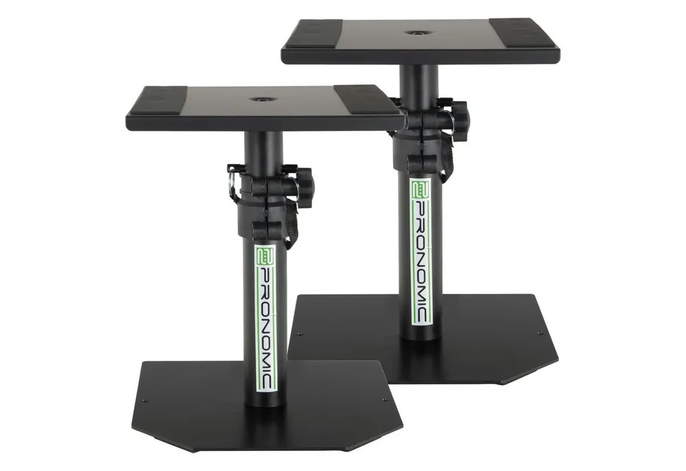 Pronomic Lautsprecherständer Tischstative Paar für Studio Monitore - Hohe Ausführung, (bis 0 Zoll, SLS-36P, 2-tlg., Paar Boxenstative, Lautsprecherstative höhenverstellbar bis 41 cm)