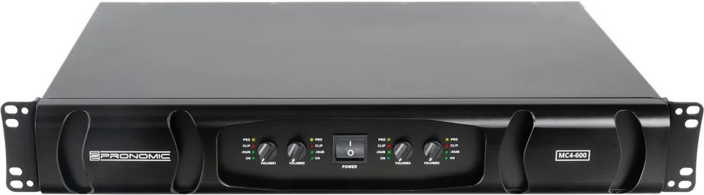 Pronomic MC4-600 Endstufe 4x 900 Watt Audioverstärker (Anzahl Kanäle: 4, 3600 W, Endstufe mit flexibler Schaltung & einstellbarer Grenzfrequenz)