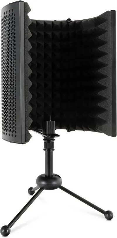 Pronomic Mikrofon-Halterung MP-40 Micscreen-Tischstativ - Ideal für Studio/Podcast & 2 Gelenke, (bis 0 Zoll, verhindert unerwünschte Schallreflektionen oder Echos)