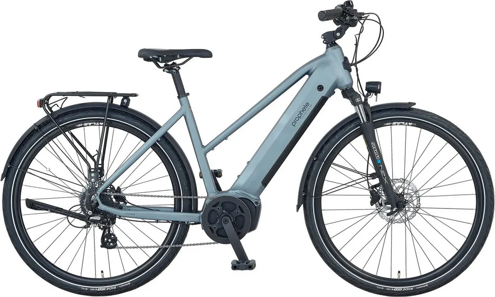 Prophete E-Bike Trekkingrad Entdecker 3.8, 8 Gang Shimano Altus Schaltwerk, Kettenschaltung, Mittelmotor, 540 Wh, Pedelec, Elektrofahrrad für Damen