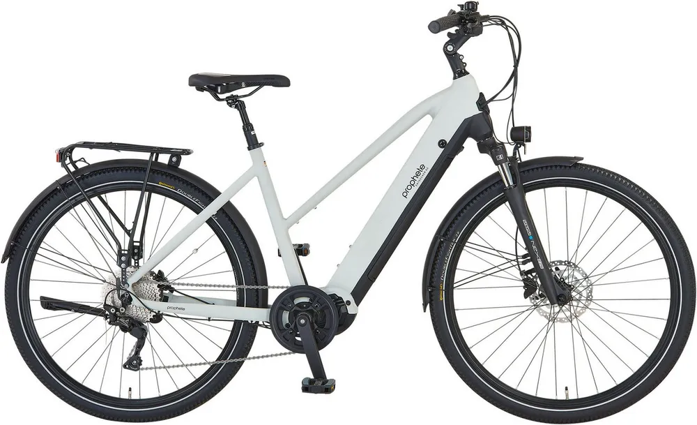 Prophete E-Bike Trekkingrad Entdecker 5.0, 10 Gang Shimano Deore Schaltwerk, Kettenschaltung, Mittelmotor, 800 Wh, Pedelec, Elektrofahrrad für Damen