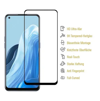 Protectorking Schutzfolie 2x 9H Hartglas für Oppo Find X5 Lite FULL COVER Displayschutz Panzerfo, (2-Stück), Displayschutzglas, Schutzglas Echtglas Tempered 9H Härte HD-KLAR