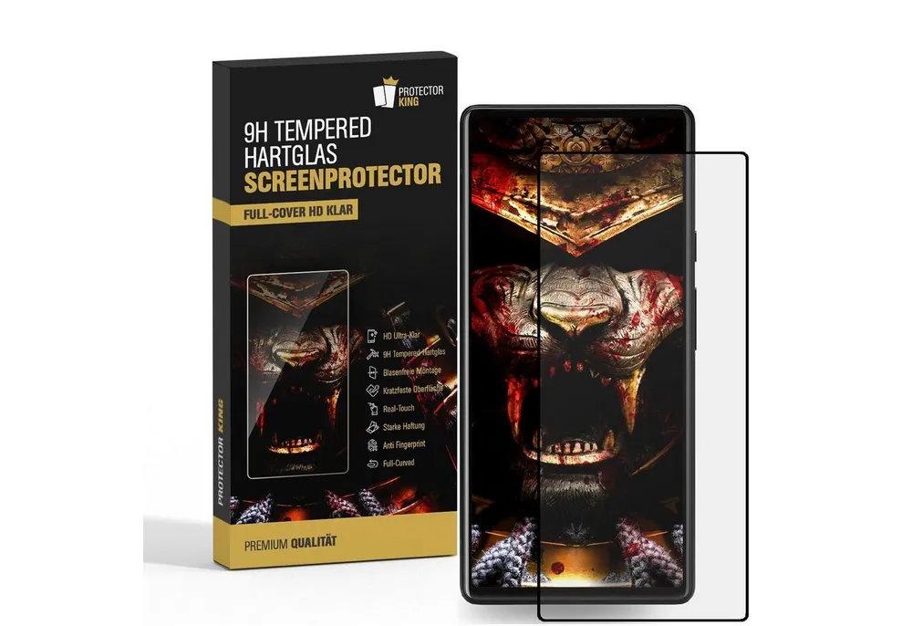 Protectorking Schutzfolie 2x 9H Panzerglas für Xiaomi Redmi Note 14 Pro Full-Curved HD klar, (2-Stück), Anti-Schmutz.