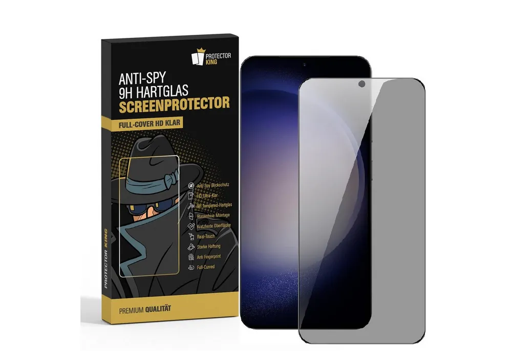 Protectorking Schutzfolie 3x Blickschutz 9H Panzerhartglas für Xiaomi Redmi Note 13 Pro Plus 5G, (3-Stück), echtes Tempered 9H Panzerglas Privacy Anti-Spy